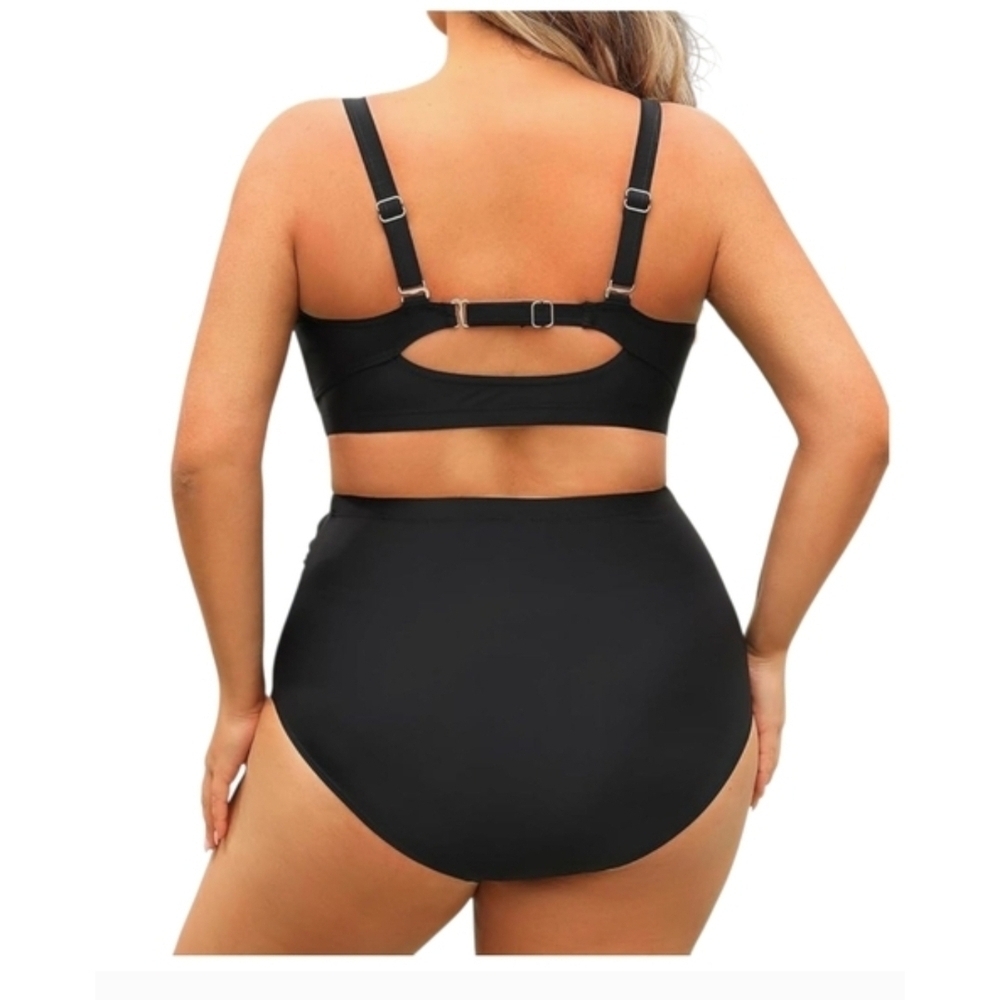 DACI - 12P Elegant Black Women's Swimwear Set - Picture 3 of 12